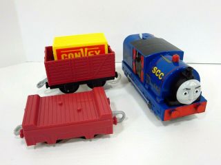 Thomas & Friends Trackmaster Timothy Scc With Yellow Boxcar And Wagon