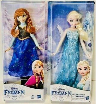 Disney Frozen Elsa And Anna 10 " Dolls Set Of 2 Hasbro