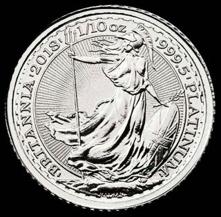 2018 Platinum Great Britain 1/10 Oz 10 Pounds Britannia Coin