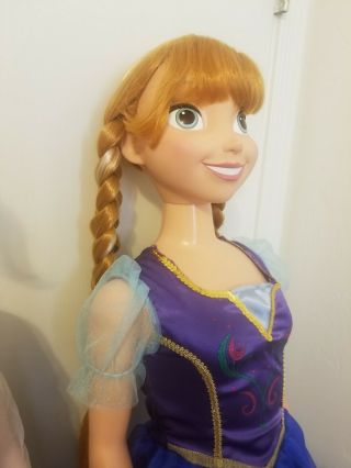 Disney 2014 Frozen Anna & Elsa 1st Edition My Size 38” Dolls In Great Shape 6