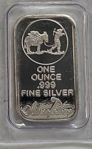 5 One Oz Silver Bars - Silvertowne Prospector 1 Troy Oz.  999 Fine Silver -