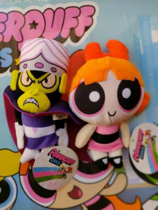 Powerpuff Girls Blossom Mojo Jojo Plush Set Doll Figure Stuffed Kids Gift Toy 12