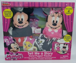 Disney Junior Minnie And Mickey Hand Puppet Theater Set.  Includes 4 Puppets.