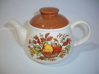 Vintage Sadler England 4 Cup Teapot Basket Of Fruit,  Rare