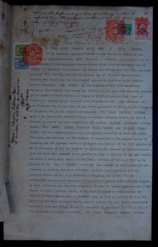 Singapore Hong Kong China document revenues 1922 Hilda Hermina Balean 3