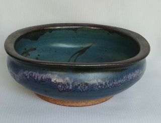 Modern Stoneware Bowl Studio Pottery Pennsylvania Artist Robert Blanchard Signed