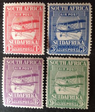 South Africa 1925 Air Set Set Of 4 X Stamps Hinged