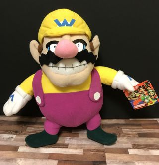 Wario Mario Bros,  13” Plush 2003 Nintendo Kellytoy Stuffed Toy W/ Tag