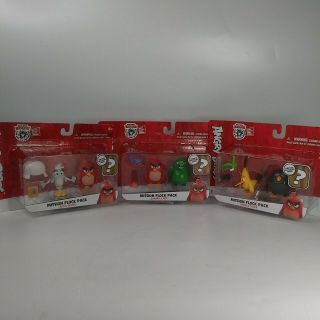 Angry Birds Mission Flock Pack Complete Set Of 3 Collectible Toys &