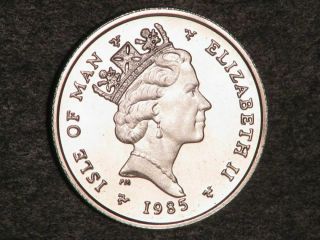 Isle Of Man 1985 1/10 Noble - 1/10 Ounce Platinum Proof - Mtg = 5000