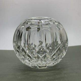 Vintage Waterford Crystal " Lismore " Rose Bowl Vase,  4 In Old Mark