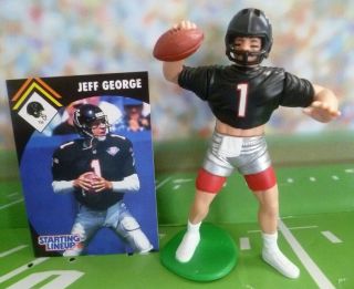 1995 Jeff George - Starting Lineup - Slu - Loose Figure & Card - Atlanta Falcons