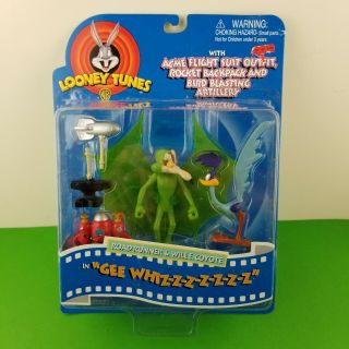Rare 1997 Looney Tunes Road Runner And Wile E.  Coyote Action Figures