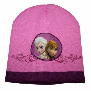 Disney Frozen Knit Beanie Anna And Elsa Hat Cap Girls One Size Fits Most Pink