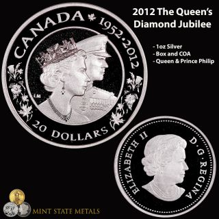 2012 Canada $20 1oz Silver Coin - The Queen 