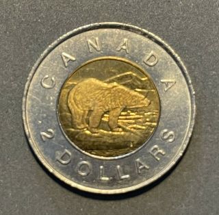 1996 Canada $2 Dollar Bi Metallic Gold Bear