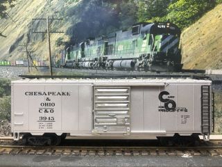 Vtg.  Roco Ho Chesapeake & Ohio C&o 3945 Silver Freight Boxcar.  Metal Wheels/kds