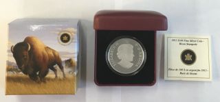 2013 $100 Fine Silver Coin Bison Stampede 1oz 99.  99 Silver Royal Canadian