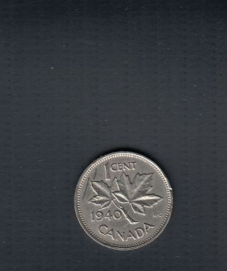 1940 Canada 1 Small Cent Error Nickel Coin