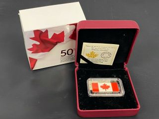 2015 Canada 50 Dollars Fine Silver Bar Flag