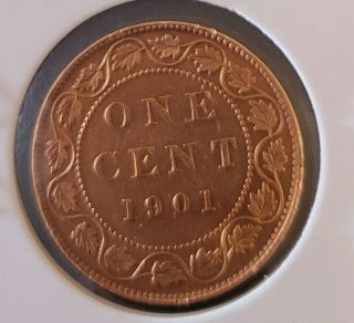 1901 Canada One 1 Cent | Copper - Red | Example