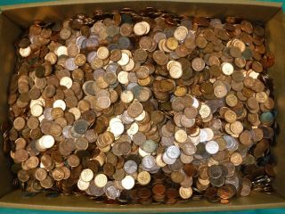 30 Pounds (13.  62kg) Canadian Pennies 1997 - 2012 Copper Plated Zinc And Steel