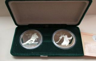 1988 Royal Canadian Calgary Olympic 2 Silver Coin Proof Set