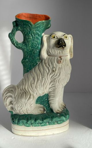 Antique Staffordshire Dog Spill Vase