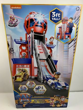 Paw Patrol The Movie Ultimate City Tower 3 Ft Includes 6 Figures 1 Vehicle