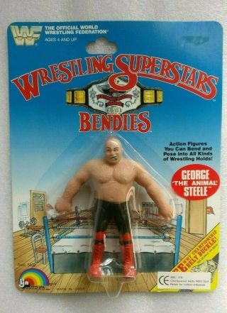 1985 Wwf Wrestling Superstars Bendies George The Animal Steele 5450 Ljn Toys