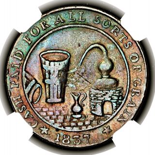 1837 Ths & Wm Molson Montreal Brewers Canada Sou Token Lc - 16a3 Ngc Xf Details