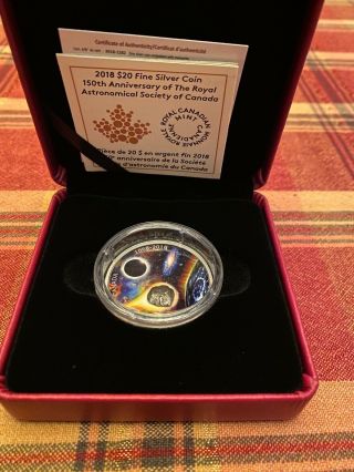 1868 - 2018 Royal Astronomical Society 150 Year Meteorite 1oz Silver Coin 207