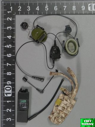 1:6 Scale Mini Times M012 Us Navy Seal Special Force - Peltor Headset &radio Set