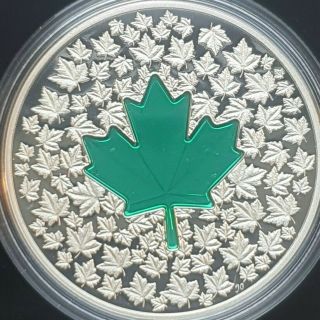 2014 Canada $20 Fine Silver Coin,  Maple Leaf Impressions,  &