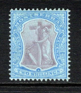 Montserrat 1908 - 14 2s.  Purple & Bright Blue/blue Sg45 Lm/mint