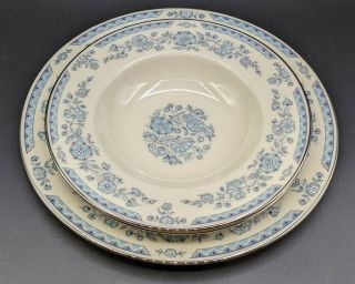 Lenox Usa Fanciful Dinner Plate 10 5/8 " & 2 Soup Bowls 8 3/8 "