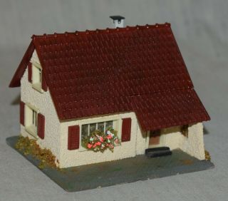 Vintage Prebuilt Faller No.  206 Country House - Stucco Made In Germany Ho Gauge