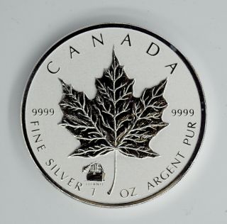 Canada 2012 Titanic Privy Mark Reverse Proof $5 1 Oz Silver Maple Leaf