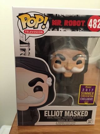 Funko Pop Mr.  Robot Elliot Masked Sdcc 2017 Exclusive Rare