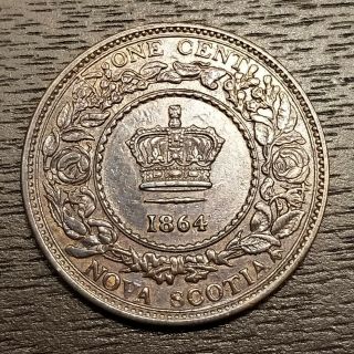 1864 Nova Scotia One Cent A.  U.