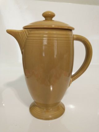 Vintage Fiesta Coffee Server Pot Orig.  Ironstone Antique Gold Glaze Fiestaware