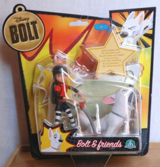 Disney Bolt Dog And Penny Figurine - Exclu Europe 2009 - Very Rare -