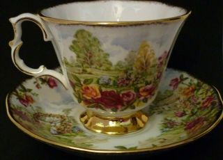 Royal Albert 25th Anniversary Of Old Country Roses Cup And Saucer