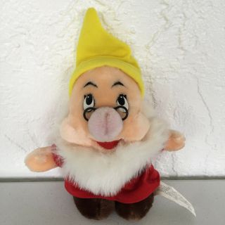 Disney Store Snow White & The 7 Dwarfs Doc 7 " Plush Walt Disney Euc With Tag