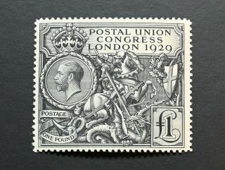 Great Britain Stamp Kgv - 1929 £1 Puc Sg438 - Fine Lightly Hinged