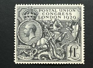 Great Britain Stamp Kgv - 1929 £1 Puc Sg438 - Fine Unmounted