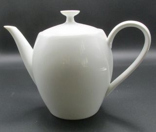 White Arzberg China Germany Coffee Pot With Lid