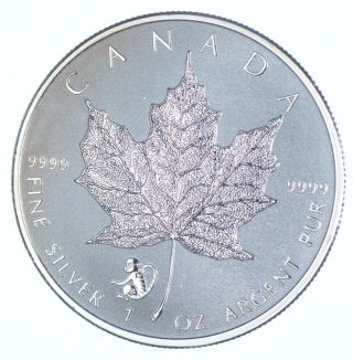 Better Date - 2016 Canada $5 - 1 Oz.  Silver Maple Leaf - Monkey Privy Mark 897