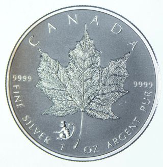 Better Date - 2016 Canada $5 - 1 Oz.  Silver Maple Leaf - Monkey Privy Mark 901