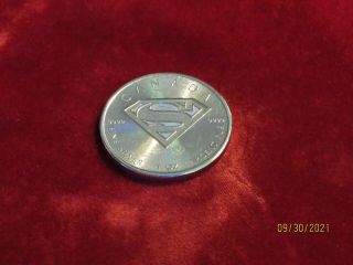 2016 Canada Superman.  9999 Fine 1 oz Silver 5 Dollar Elizabeth II Coin 2